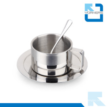 High Quality 3 Pieces Stainless Steel Coffee Cup & Mug with Spoon